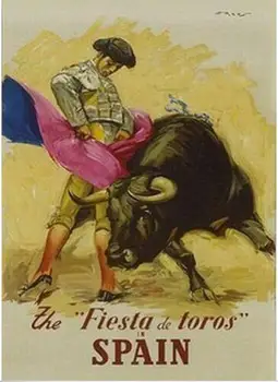 

SPAIN VINTAGE TRAVEL FIESTA DE TOROS BULLFIGHTING SILK POSTER Decorative Wall painting 24x36inch