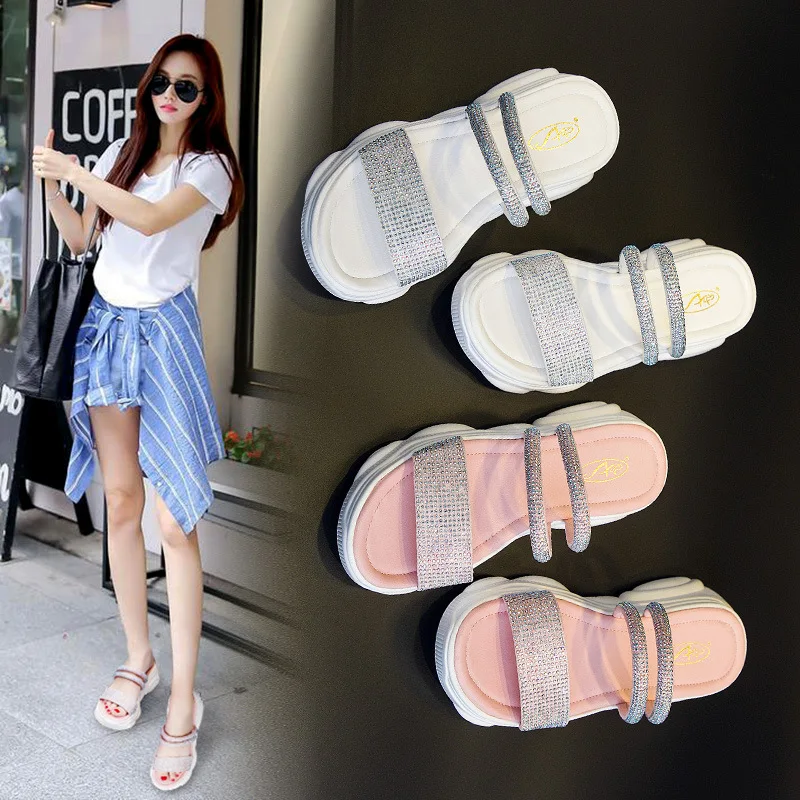 

2019 Summer New Style Korean-style Versatile Student Network Red Cowhide Rome Sandals Fairy Wind CHIC Flat Sandals Women's