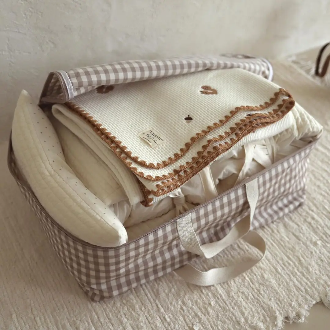 Large Capacity Kids Quilt Storage Mommy Bag Oversize Baby Stuff Organizer Canvas Waterproof Moisture-Proof Travel Luggage Bag 6