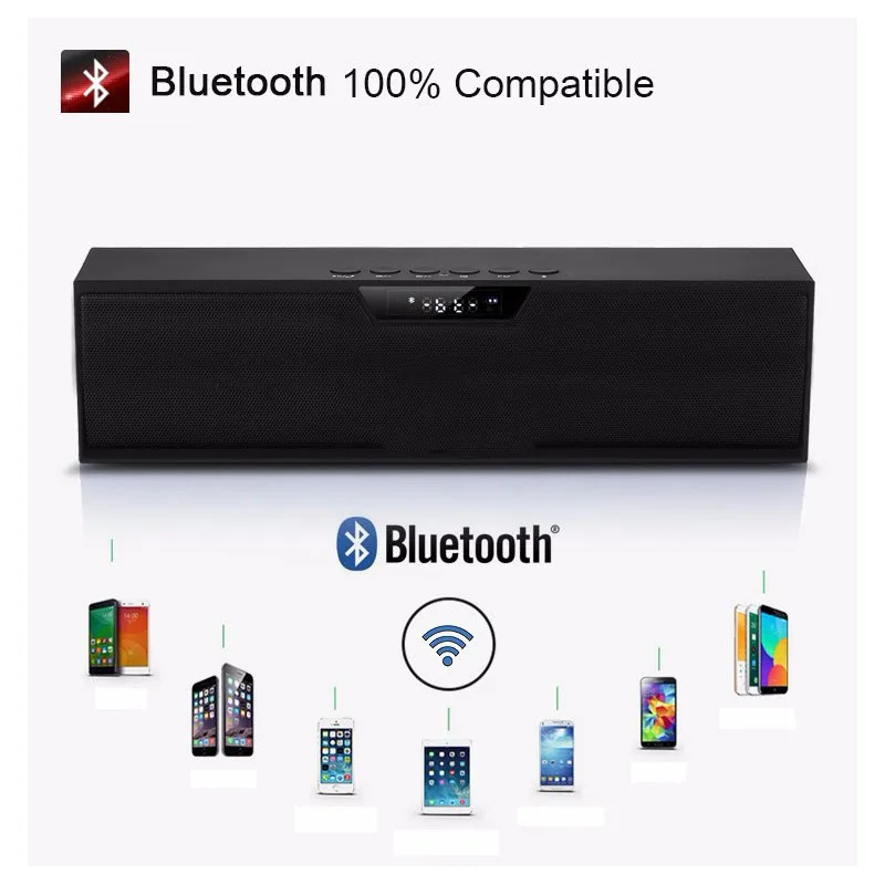 

Wireless Bluetooth Speaker FM Radio 10W Portable Stereo Subwoofer HiFi Speaker SD Card Player Home Smart Portable Subwoofer FM