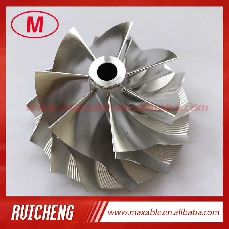 K26 5326-123-2209 54.64/71.00mm 7+7 blades high performance Turbo milling/aluminum 2618/billet compressor wheel for Volvo-Penta |