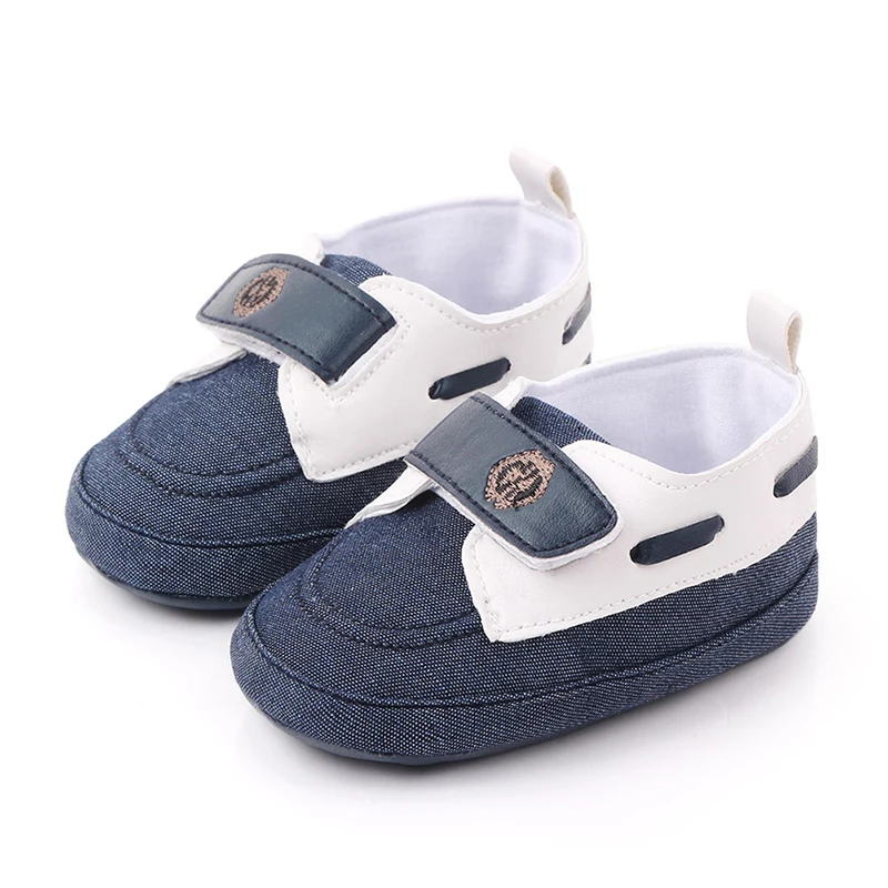 Детская обувь; детская обувь для новорожденных; обувь из искусственной кожи; Детские кроссовки с нескользящей мягкой подошвой для малышей 0-18 месяцев - Цвет: Черный
