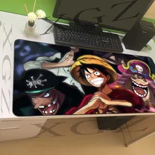 XGZ Anime One Piece Lufei Custom Large Animal Mouse Pad Black Lock-edge Computer Desk Mat Speed Natural Rubber Non-slip Csgo XXL