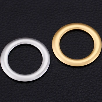 

10Pcs/Lot 35*5MM Round Pendants Jewelry Making Supplies Luxury Never Fade Golden Stainless Steel DIY Accessories For Bracelet