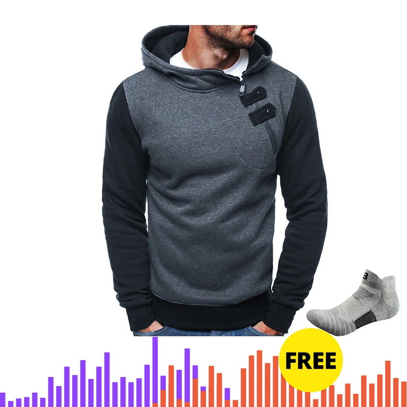 style 4 gray Мужская Спортивная повседневная одежда на молнии модные жаккардовые толстовки с капюшоном флисовая куртка осенние толстовки осеннее зимнее пальто мужская Толстовка - Цвет: style 4 gray