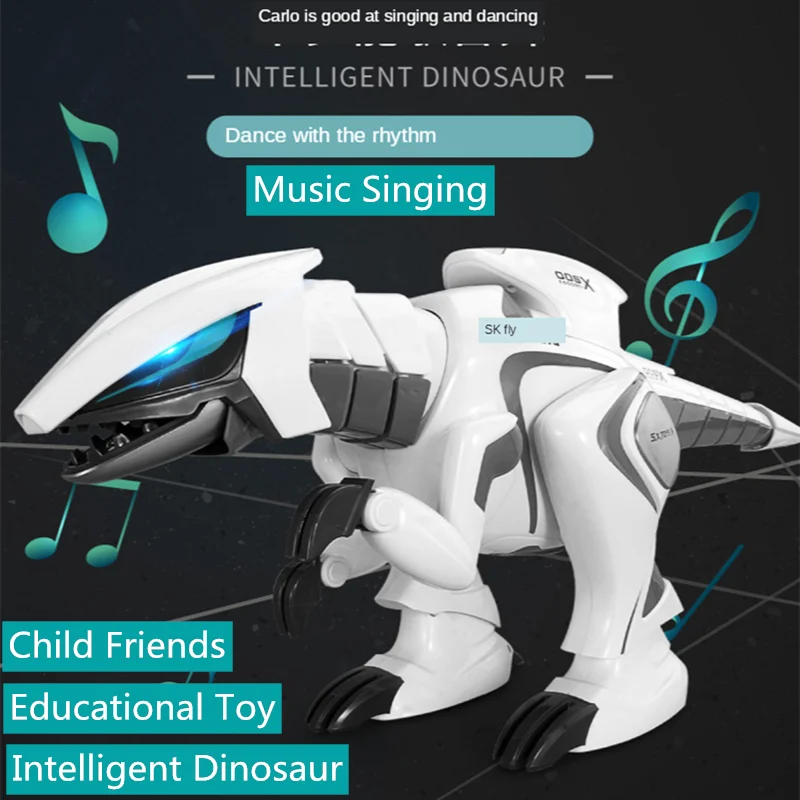 Walking Singing Speak English Electric Dinosaur Robot Toy Child Educational Toy boy best gift Intelligent rc Dinosaur Simulation 2