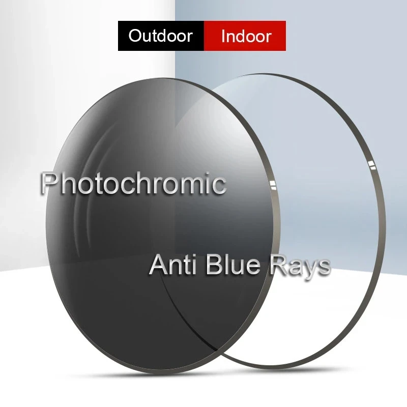 

Imwete Photochromic Customized Prescription Glasses Anti Blue Light Myopia Optical Eyeglass Lens 1.56 1.61 Aspheric Glass Lenses