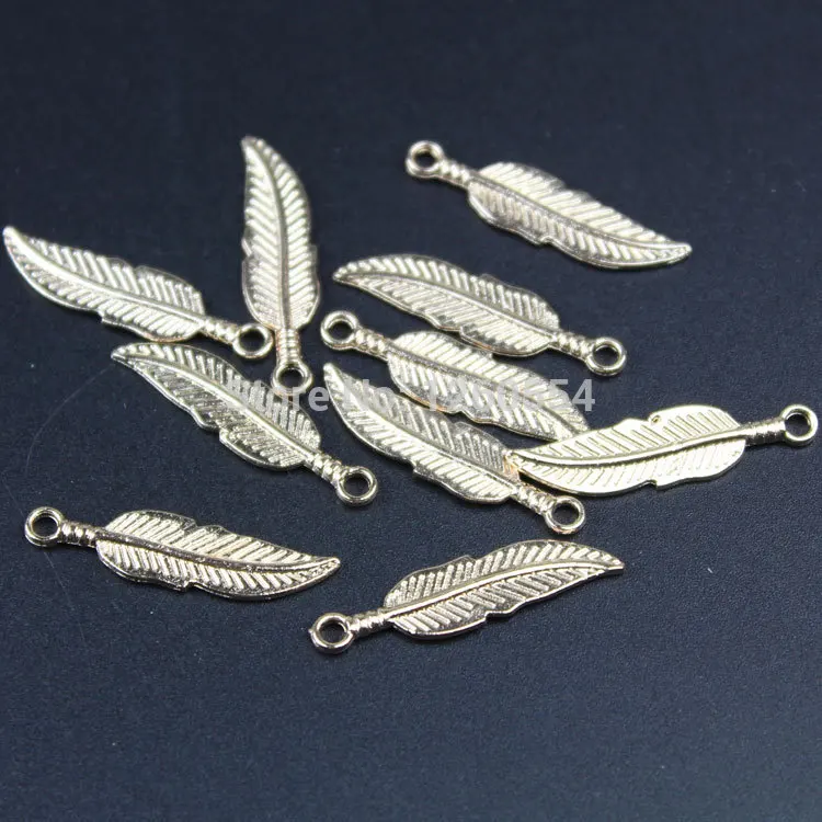 

P1567 Retro DIY accessories alloy gilded Tree leaf