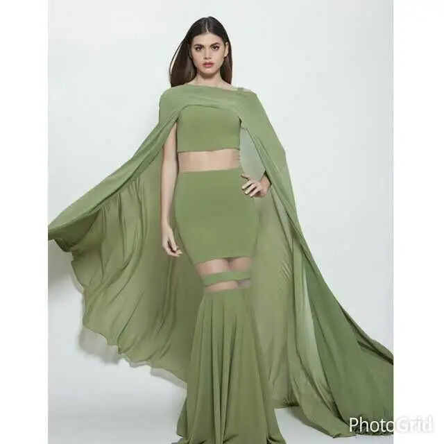 Сексуальное иллюзионное платье vestido de noiva шифоновое просвечивающее Формальное вечернее длинное платье для выпускного вечера платья для матери невесты - Цвет: Зеленый