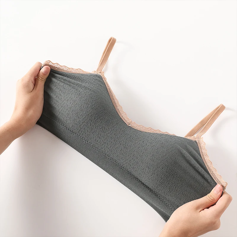 Lace Rim Tube Top Bras for Women Seamless Crop Top