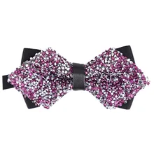 Мужской галстук-бабочка из полиэстера для торжества, банкета, ночного клуба, супер блестящий хрустальный свадебный галстук для жениха, классический высококачественный галстук-бабочка унисекс