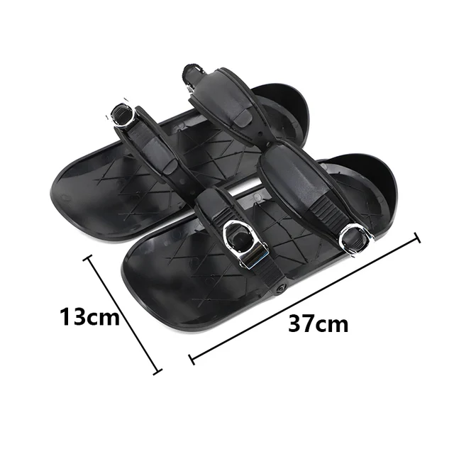 Mini Ski Skates Snowfeet Attach To Boots With Bindings One Size Fits All For Skier Adjustable Portable Skiing Shoes Snow Board Yellow