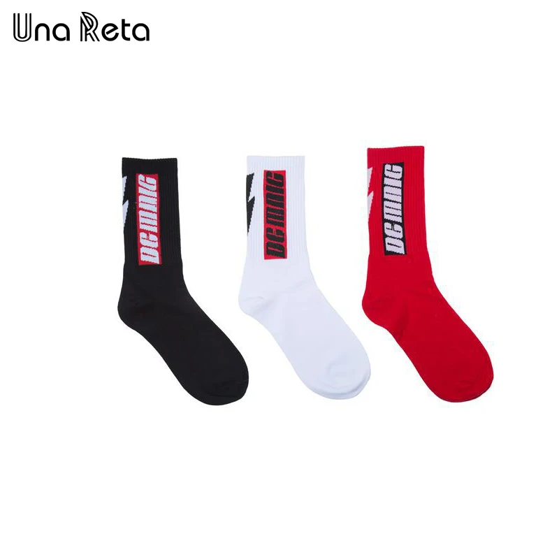 Una Reta/мужские носки в стиле хип-хоп, короткие носки, хлопок, новые модные повседневные носки для скейтборда в уличном стиле с вышивкой, носки для влюбленных - Цвет: 3 pairs