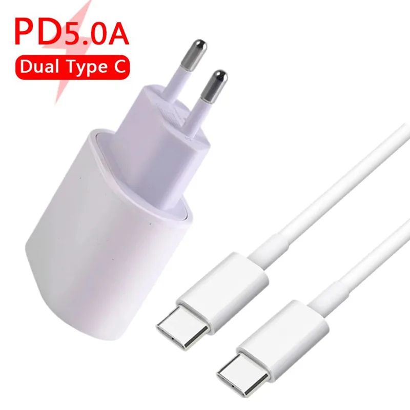 Для MacBook для Ipad Pro 11/12, 9 дюймов Двойная Головка type-C Синхронизация данных USB C быстрое зарядное устройство зарядная Кабельная линия Разъем 1 м для huawei