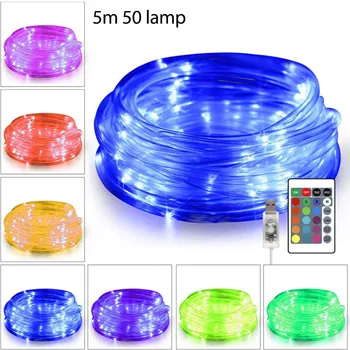 

16 Color 5m String Fairys Light 50 Led Solar Powered Lighting Lamps Solar String Lights For Christmas Tree Wedding Home Indoor