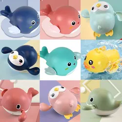 Jouets de bain baleine pour tout petits, tortue de dessin animé mignon, jouet d'eau classique pour bébé, nageur, crabe, horloge, jouets de plage pour enfants 