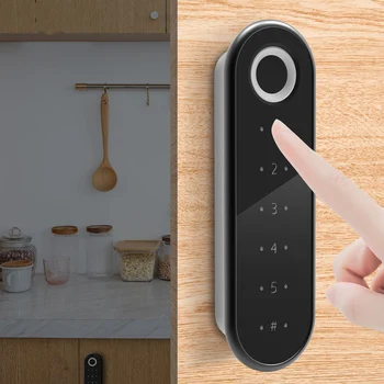 

Drawer Fingerprint Lock Intelligent Electronic Fingerprint Drawer Lock USB Rechargeable Password Lock File Cabinet Door Locks