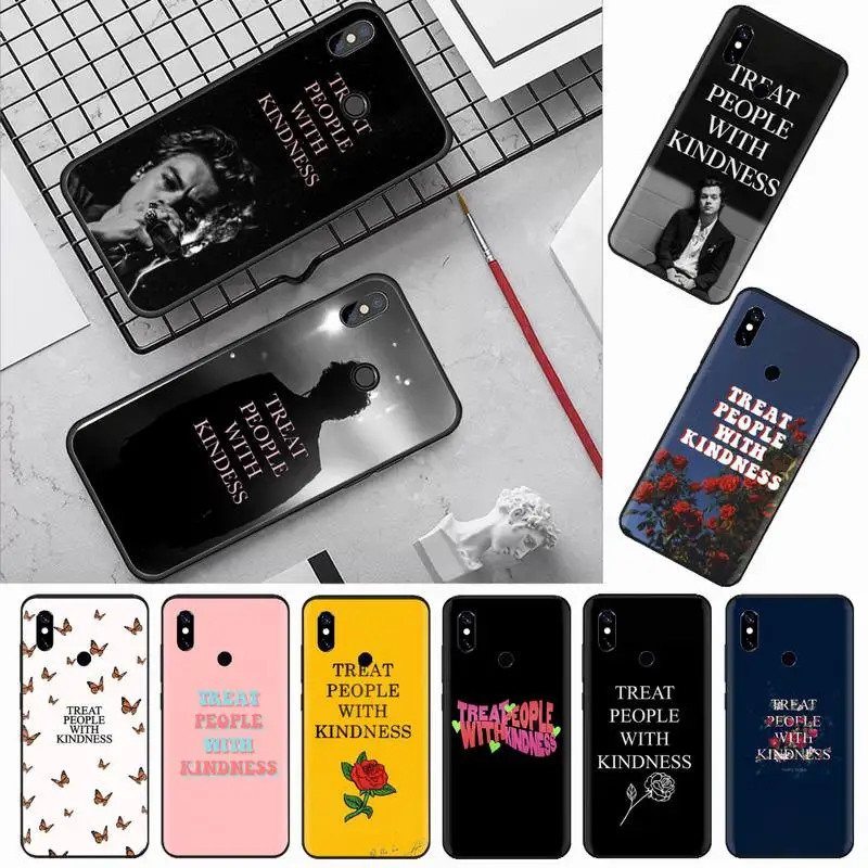Мягкий чехол для телефона Harry Styles Treat People With Kindness Xiaomi Redmi Note 4 4x5 6 7 8 pro S2 PLUS 6A