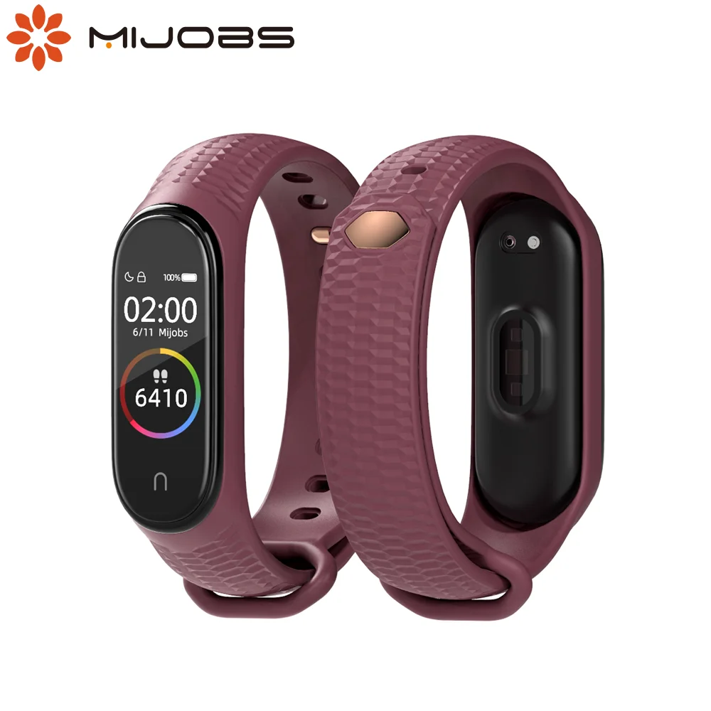 Ремешок Mijobs для xiaomi Mi Band 4 correa браслет 3 силиконовый смарт