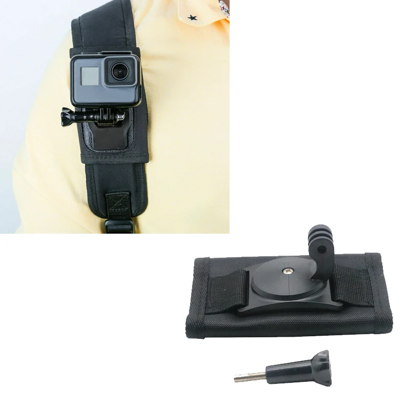Shoulder Strap Backpack Mount Bracket Holder Fixed Stand For Gopro hero 8 Black DJI Osmo