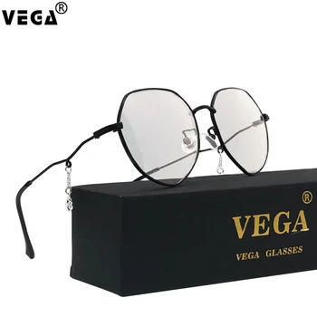

VEGA Eyewear Pearl Hexagon Glasses Frames For Women Vintage Luxury Designer Eyeglass Frame Latest Spectacle Frames Female VG252