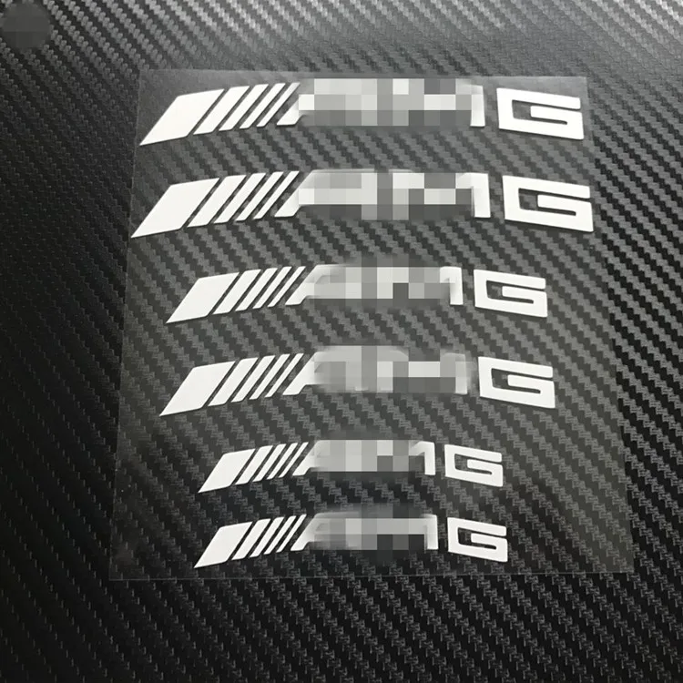 AMG Silvery JL суппорт логотип по заказу покупателя Колесный тормозной диск тормозные суппорты виниловые наклейки на автомобиль Обёрточная бумага отражающая полоса и отличительные знаки знак Стикеры - Название цвета: AMG Silvery