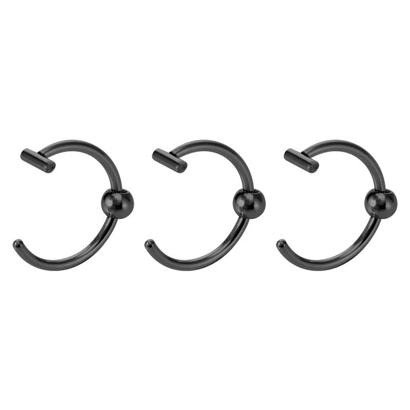 2pcs Falso Septum Medical Titanio Labio Anillo De La Nariz Clip De