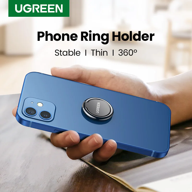 Кольцо-держатель UGREEN на палец для iPhone 13 12 Pro Max Xiaomi сплав поворот 360 ° | Мобильные
