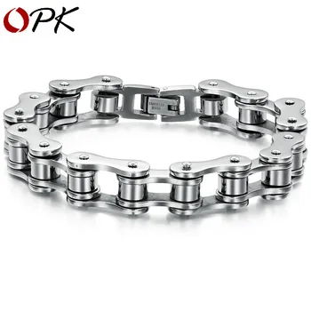 

OPK new jewelry men's titanium steel bracelet punk fashion Steel Bracelet