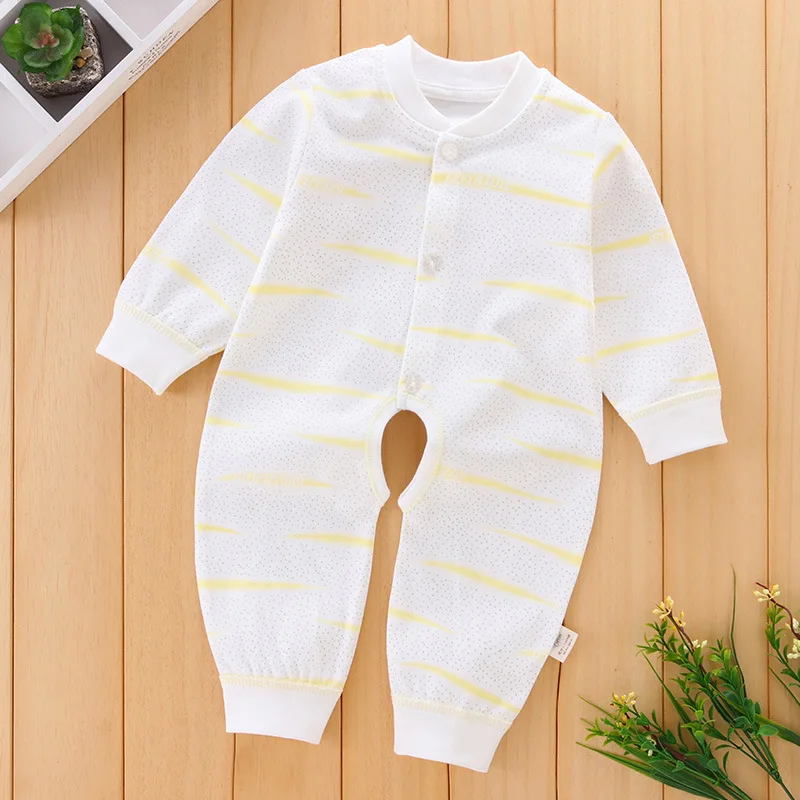 Детское боди комплект одежды для сна пижама с длинным рукавом младенцев осенняя