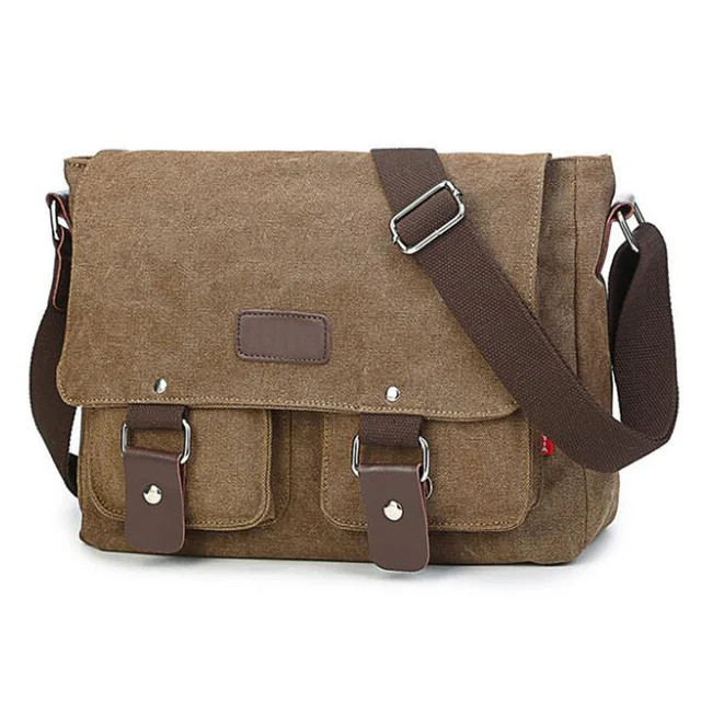 Men's Vintage Canvas Bag Men Casual Crossbody Bag For Men Messenger Bag ...