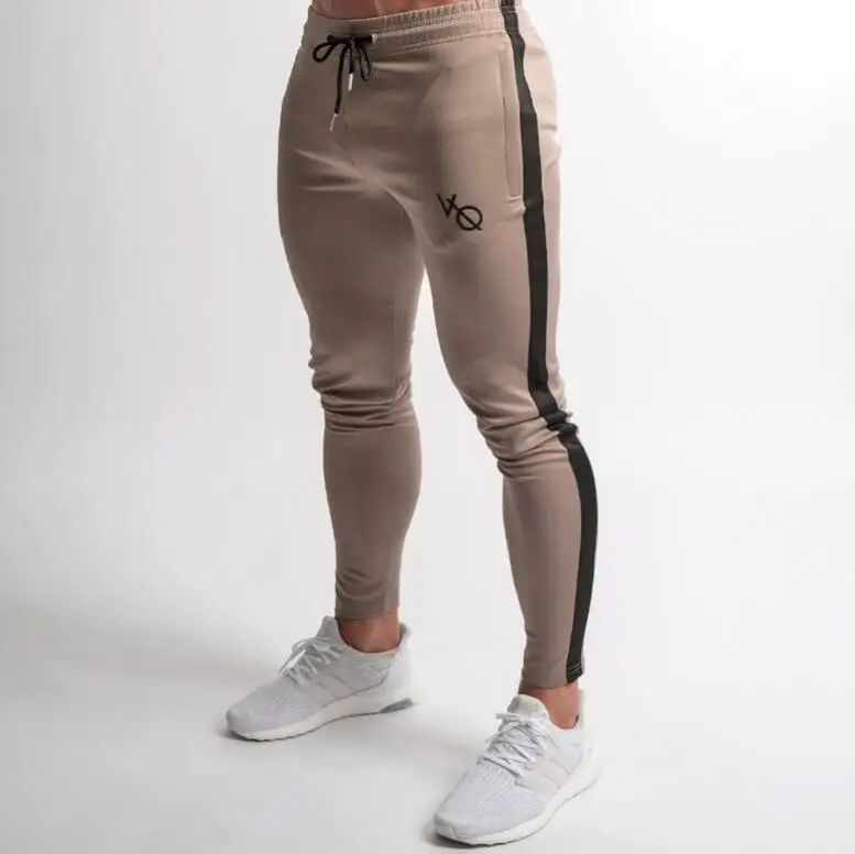 Мышцы брат Фитнес костюм на лямках Брюки Slim Fit Спорт бег спортивные штаны
