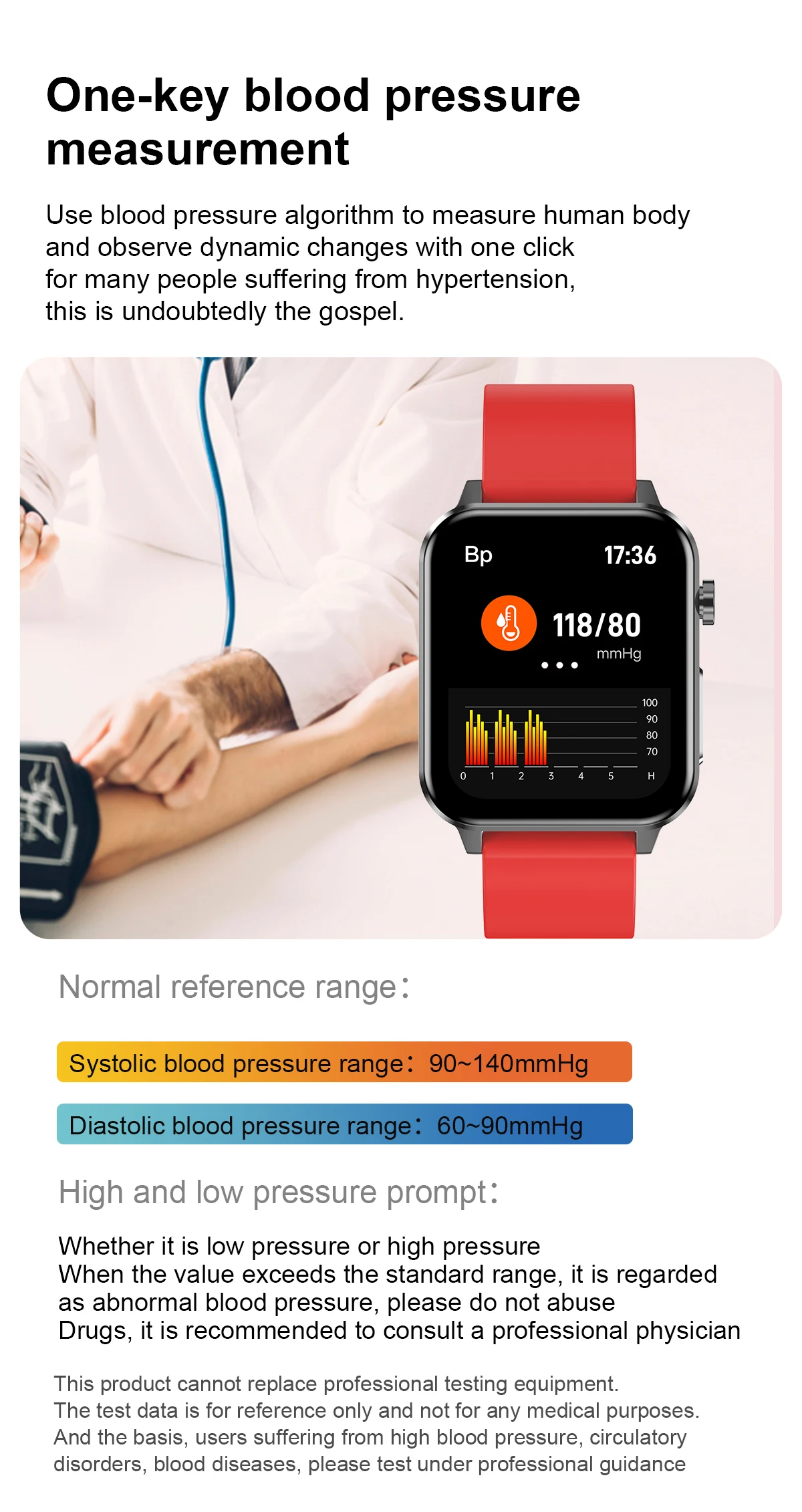 2022  ECG+PPG IP68 Waterproof Temperature Blood pressure Heart rate AI medical diagnosis Full Touch Fitness Tracker Smart watch