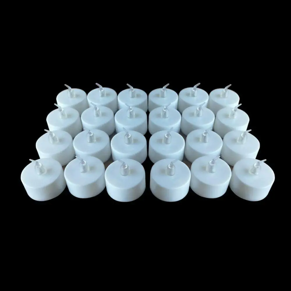 White B-12pcs/набор Мерцающий СВЕТОДИОДНЫЙ светильник-свеча беспламенный чайный светильник Электрический светодиодный Свадебный на день рождения праздничный вечерние Декор - Цвет: White