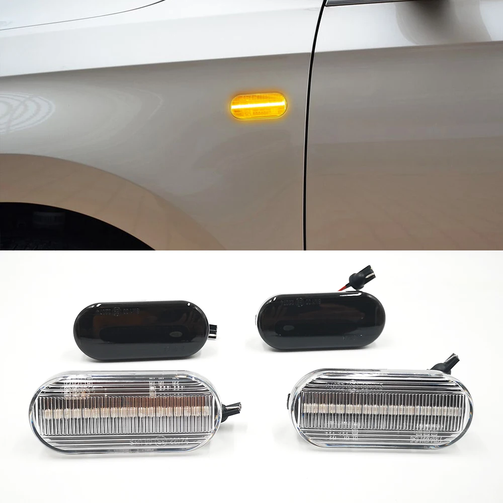 1 Pair Led Dynamic Side Marker For Volkswagen VW Bora Golf 3 4 Passat 3BG Polo SB6 Turn Signal Light Sequential Blinker | Автомобили и
