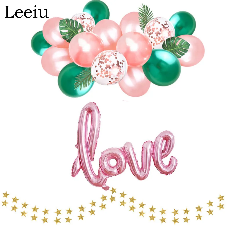 

Leeiu Rose Gold Latex Balloons Arch Wedding Party Garland Balloons Backdrop Birthday Engagement Party Decoration Balloons Chain
