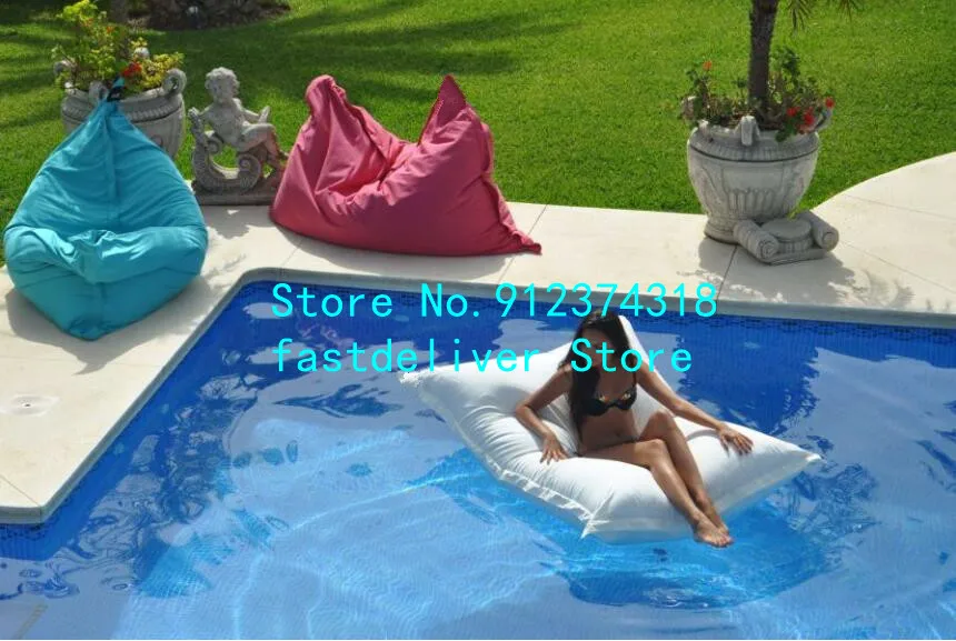 oversized luxury comfortably accommodate two adults float beanbag, pool floating bean bag lounge cushion-outdoor enjoyment