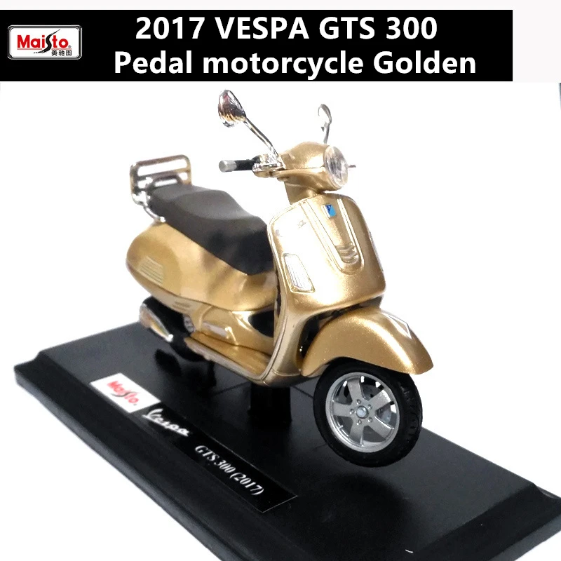 Maisto 1:18 12 стилей Piaggio скутер сплав модель Vespa Мотоцикл Vespa модель Римский праздник коллекционные подарки - Цвет: 2017