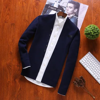 

Mens Sweaters 2019 Cardigan Men And Long Sleeve Solid Standard Cloths And Casual Cardigan For Sweater Men Newest Autumn M-3XL