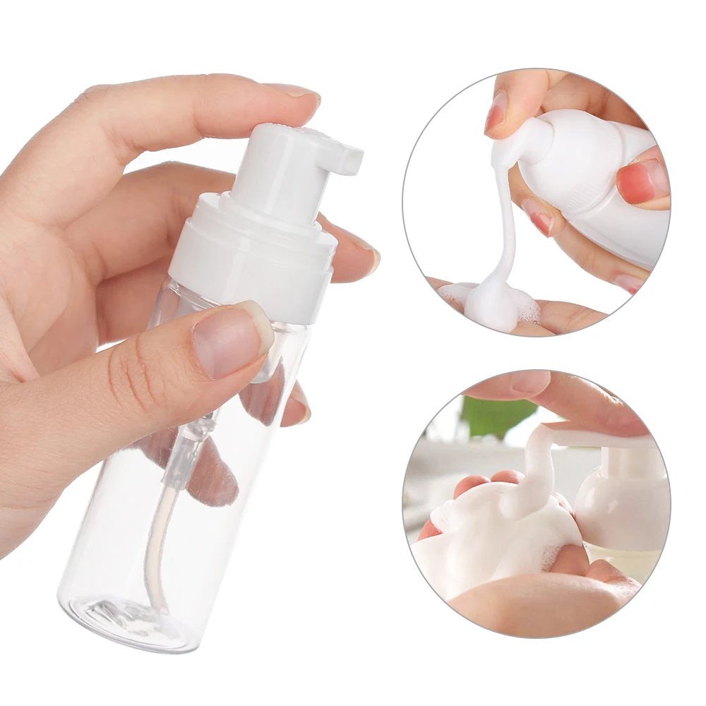 Cosmetic Bottle 1pc 30/50/80ml Plastic Foam Pump Bottle Empty Face Eyelashes Cosmetic Bottle Cleaner Soap Dispenser Foam