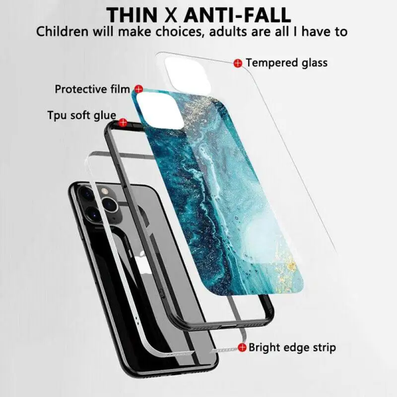 Градиентный чехол из закаленного стекла для iPhone 11 Pro MAX, чехол с изображением звездного неба для iPhone 11 Pro MAX, цветные Чехлы, чехол