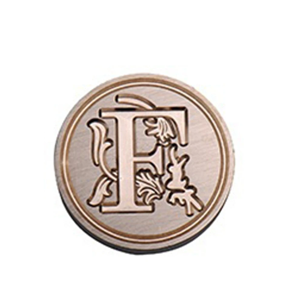 F Sealing Stamp Letters Brown Customize Vintage Envelope Candle Seal Fire Candle Seal European Alphabet A-Z 1 Set Logo Decor - Цвет: F
