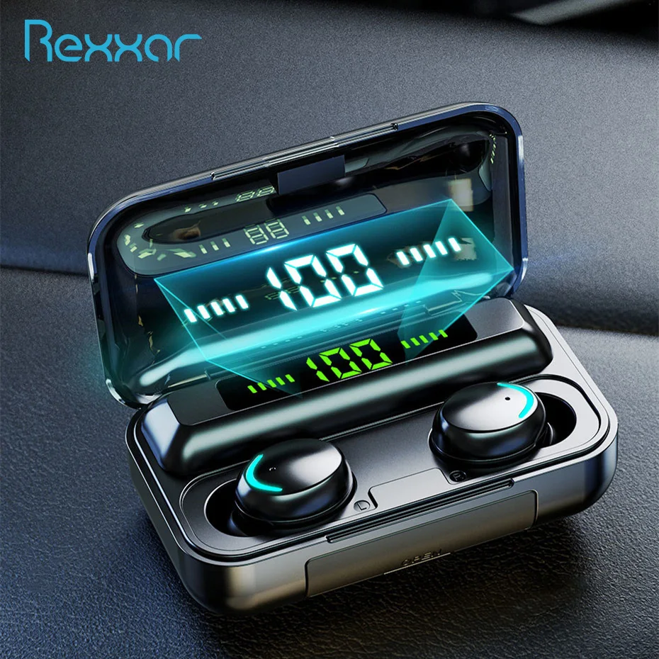 Wireless Earbuds with Mic Noise canceling Bluetooth 5 0 Waterproof Sports Headphone 9D HiFi stereo Touch Control Headphone