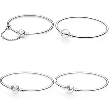 Сверкающий узор в горошек украшенный камнями шар яркая звезда застежка браслет подходит для браслета бусины из стерлингового серебра 925 Шарм Европа ювелирные изделия