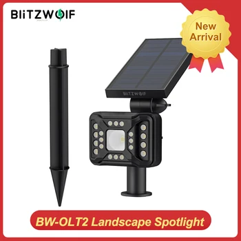 

BlitzWolf BW-OLT2 21LED 6500K Solar Flame Light IP44 Waterproof Solar Landscape Lawn Spotlight 120°Lighting Angle Outdoor Light