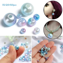 15/20/50 Pcs Dream Parel Ketting Kralen Meisjes Oorbellen Oorbel Haarspeld Diy Materialen 1/6 Pop Handgemaakte Accessoire 3/4/5/8 Mm(China)