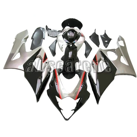 Мотоцикл полный обтекатель комплект для Suzuki GSXR1000 K5 2005 2006 GSXR-1000 05 06 ABS пластик инъекции Cowlings Глянец серебряный черный