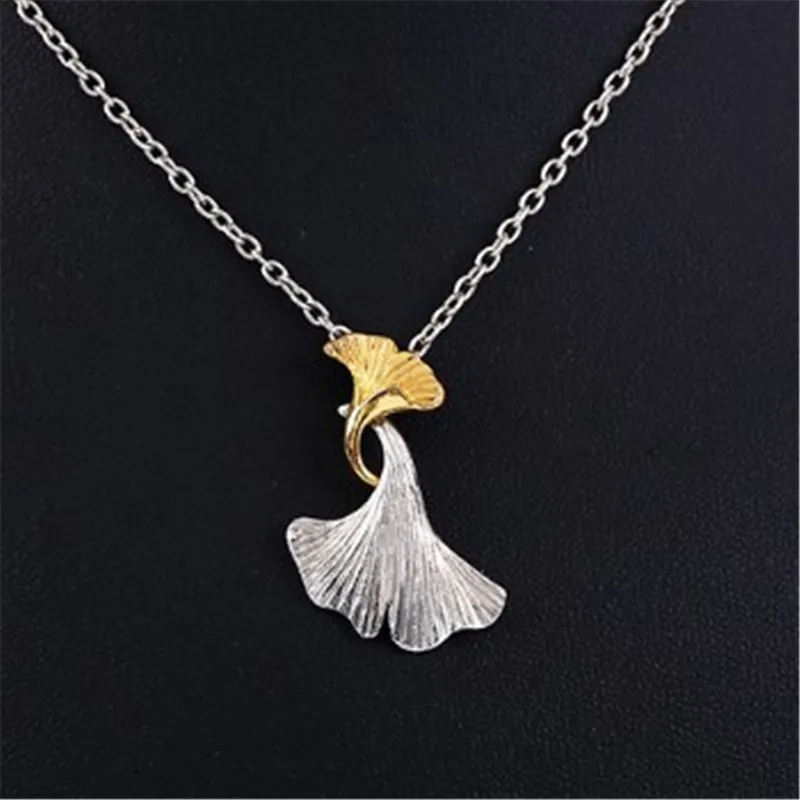 Elegant Summer Jewelry Gingko Leaf Pendant Necklace Simple Delicate Short Women | Украшения и аксессуары