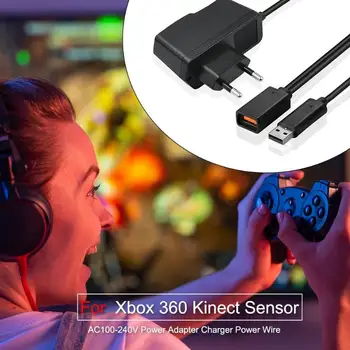 

Adapter Power Adapter AC Wall Charger Replacement for Xbox 360 Kinect Sensor Lightness and Portability No Space Occupy Black New