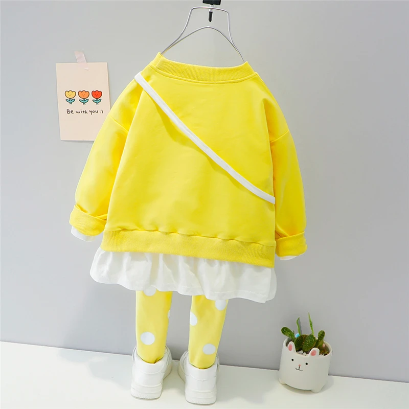 Baby Girls Clothing Sets Spring Autumn Children Cartoon Rabbit T Shirt Pants Toddler Infant Outdoor Kids Vacation Outfit kids clothing set,girls clothing set